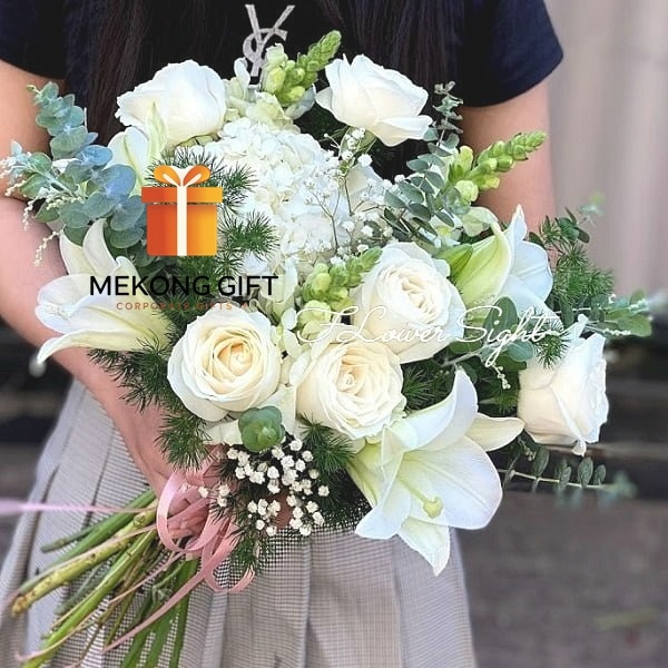 Bó Hoa Cưới Cầm Tay Cẩm Tú Cầu Đẹp Tại TP.HCM